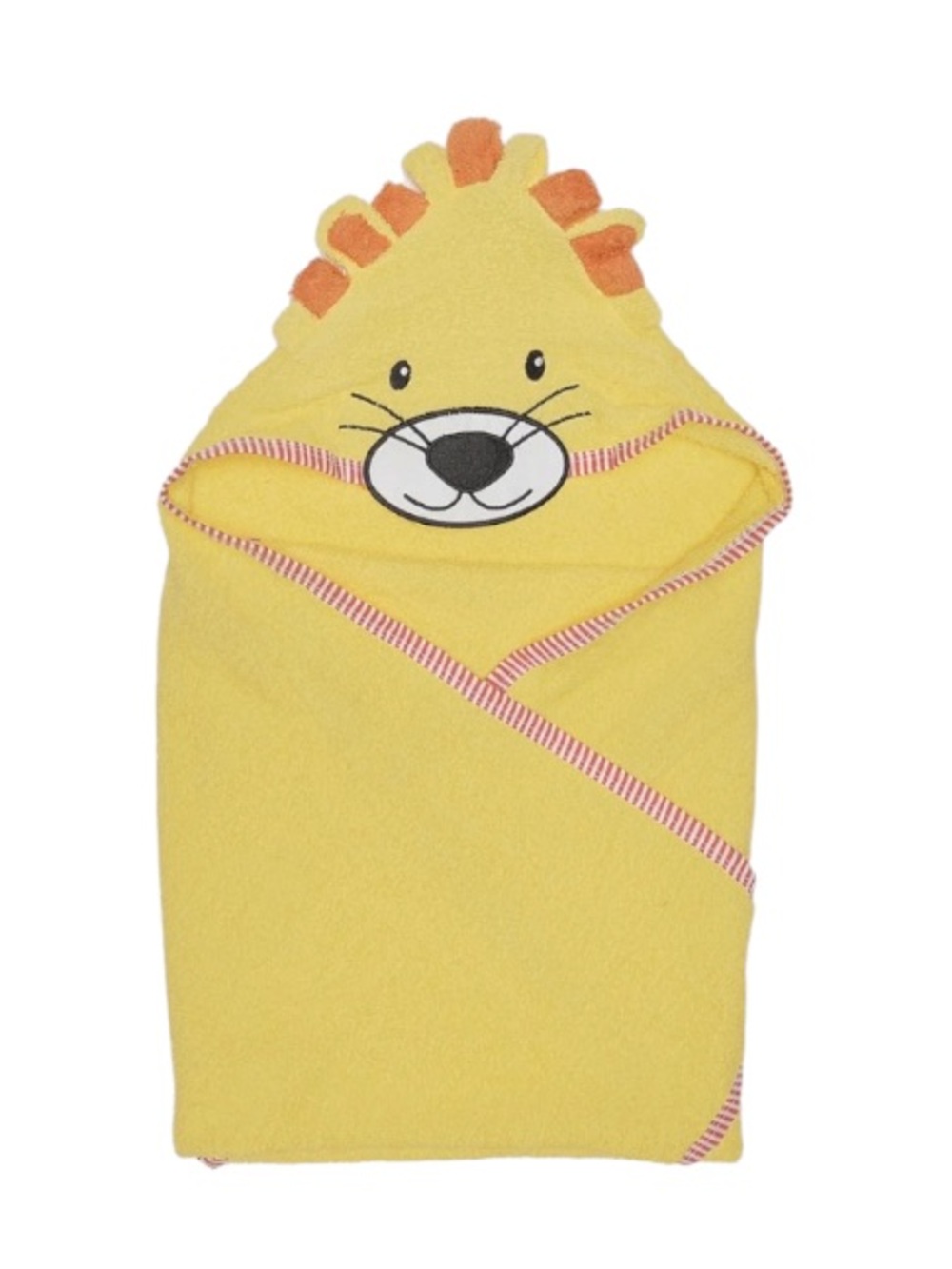 Everyday Kids Yellow Lion Hooded Baby Towel - Soft Hooded Wrap Brand New
